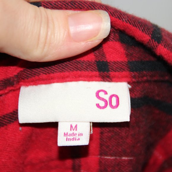 Ohio Buckeyes Distressed Flannel Women's Sz M Ohio State Upcycled One of a Kind - Picture 9 of 10